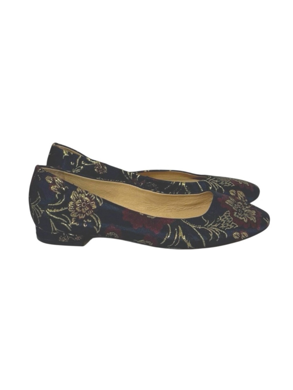 Antonio Melani Vintal Women’s Floral Jacquard Brocade Flats Shoes Navy 7.5